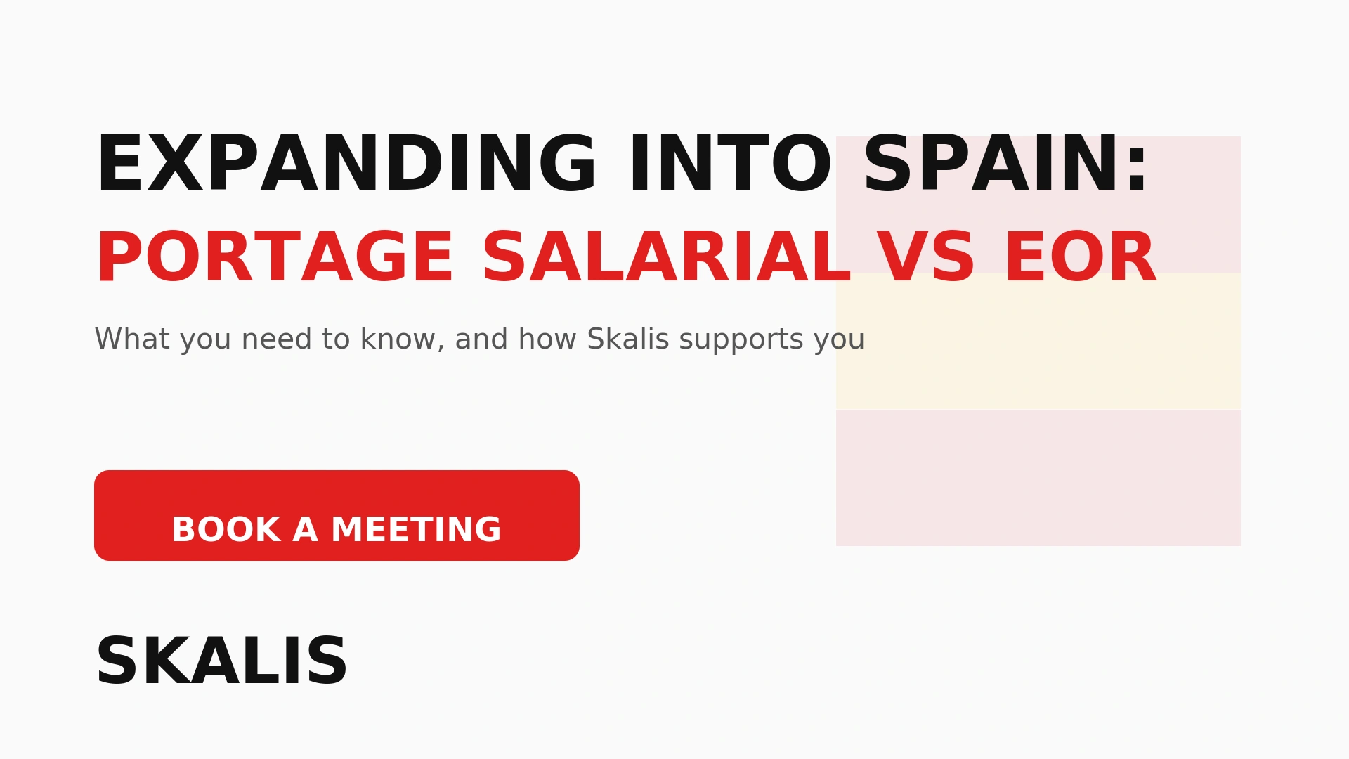 Skalis — Portage Salarial vs EOR in Spain (header banner)